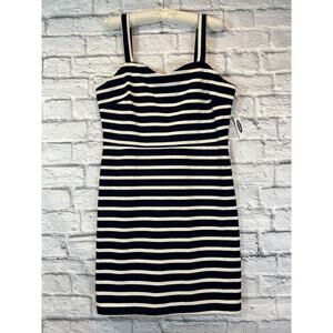 NWT Old Navy Tank Dress Striped Sleeveless Navy Blue white stripe Large A596